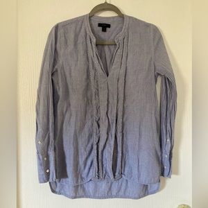J. Crew | Blue pinstripe blouse.